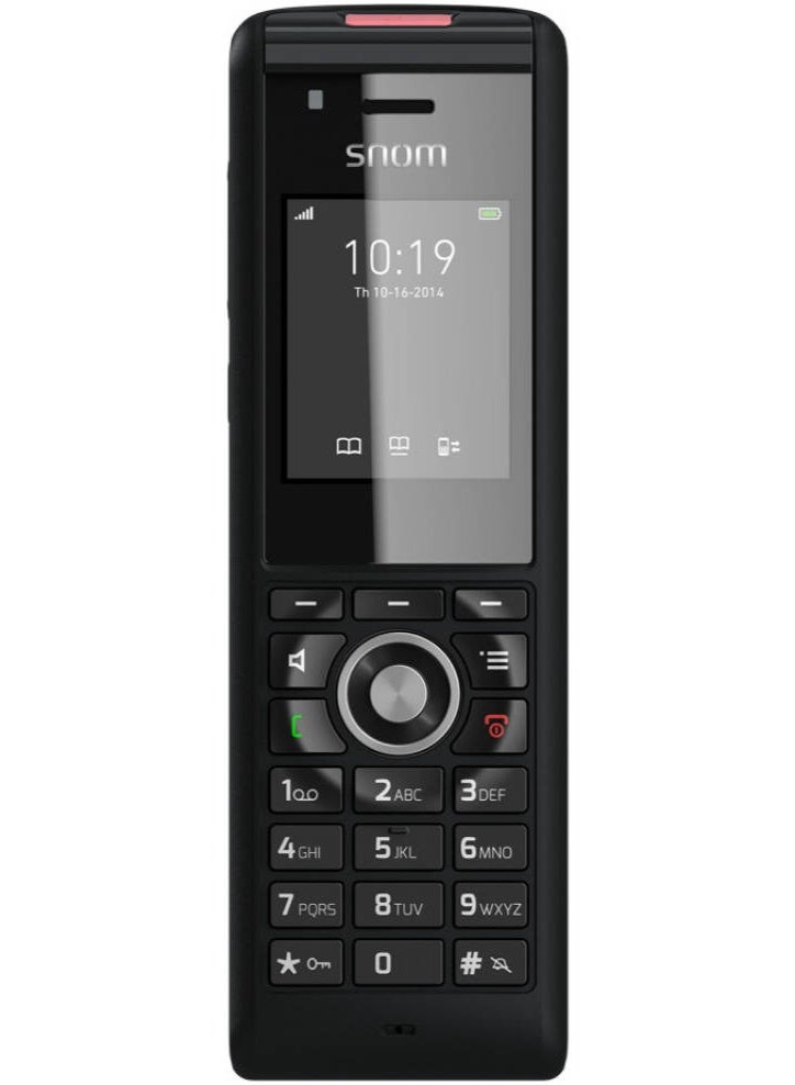 Snom هاتف سنام M85 DECT اللاسلكي، وظيفة إنذار، لوحة مفاتيح مضاءة، مشبك حزام، جهاز يدوي متين، قابل للتوصيل بسماعة الرأس، مستشعرات موضع مدمجة، حماية IP-65 - Image 1